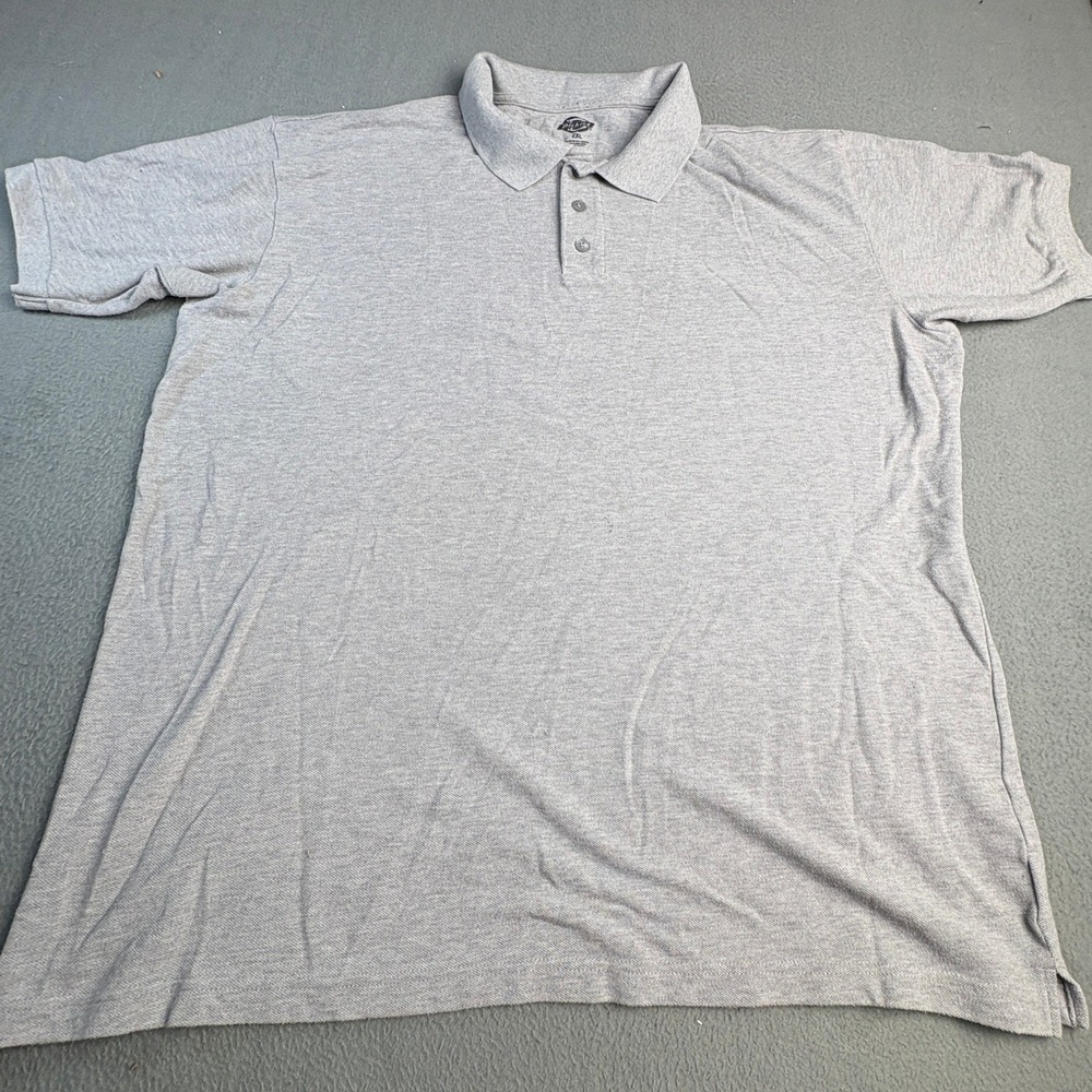 Dickies Mens 2XL Heather Gray Short Sleeve Pique Polo Shirt KS5552HG